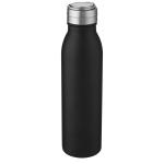 Harper 700 ml Sportflasche aus Edelstahl mit Metallschlaufe Schwarz