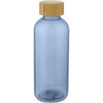 Ziggs 650 ml recycled plastic water bottle Transparent blue