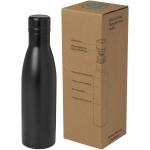 Vasa 500 ml RCS certified recycled stainless steel copper vacuum insulated bottle Black