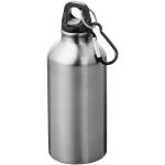 Oregon 400 ml RCS-zertifizierte Trinkflasche aus recyceltem Aluminium mit Karabinerhaken Silber