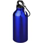 Oregon 400 ml RCS certified recycled aluminium water bottle with carabiner Aztec blue