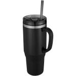 Melbourne 1200 ml RCS certified insulated tumbler with straw Black