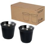 Duo 80 ml RCS-zertifiziertes Espressotassen Set aus Edelstahl Schwarz