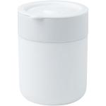 Java 330 ml ceramic tumbler with silicone wrap and plastic lid White