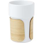 Fika 340 ml tumbler with bamboo sleeve White