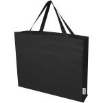 Odessa 220 g/m² GRS recycled cotton large tote bag Black