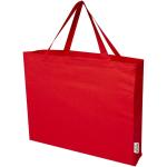 Odessa 220 g/m² GRS recycled cotton large tote bag Red