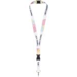 Balta sublimation lanyard with safety breakaway and buckle, black/white Black/white | 10mm