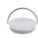 Prixton 4-in-1 10W Bluetooth® speaker with LED light and wireless charging base White