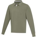 Clyde unisex organic rugby polo sweatshirt, green Green | XS