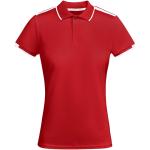 Tamil short sleeve women's sports polo, red/white Red/white | L