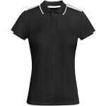 Tamil short sleeve women's sports polo, black/white Black/white | L