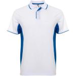 Montmelo short sleeve unisex sports polo, white/royal White/royal | L