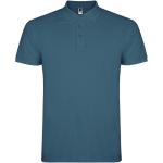 Star short sleeve men's polo, blue Blue | L