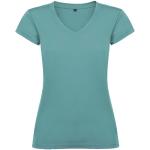 Victoria short sleeve women's v-neck t-shirt, dusty blue Dusty blue | L