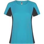 Shanghai short sleeve women's sports t-shirt, turquoise, dark lead Turquoise, dark lead | L