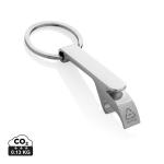 XD Collection RCS recycled zinc alloy bottle opener keychain Silver