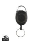 XD Collection RCS recycled ABS roller clip keychain Black