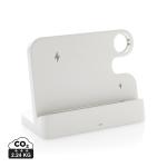 XD Collection Joltz RCS recycled plastic dual 15W charger with iWatch slot White