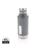 XD Collection Leak proof vacuum bottle with logo plate Convoy grey