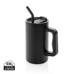 XD Collection Cube RCS certified recycled steel mug 800ml Black