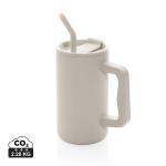 XD Collection Cube Becher aus RCS recyceltem Stahl 800ml Beige