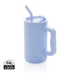 XD Collection Cube RCS certified recycled steel mug 800ml Light blue