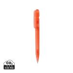 XD Collection Devin transparenter Stift aus GRS zertifiziertem rABS Rot