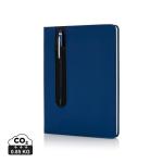 XD Collection Basic Hardcover PU A5 Notizbuch mit Stylus-Stift Navy