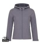 Iqoniq Makalu women recycled polyester soft shell jacket, vulcano heather grey Vulcano heather grey | XXS