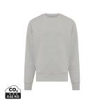 Iqoniq Kruger Relax-Rundhals-Sweater aus recycelt. Baumwolle, Grau meliert Grau meliert | XXS