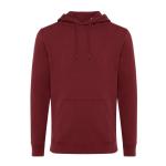 Iqoniq Jasper recycled cotton hoodie, Burgundy red Burgundy red | 3XL