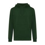 Iqoniq Rila lightweight recycled cotton hoodie,  forest green Forest green | XXS