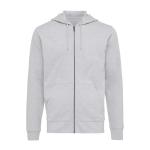 Iqoniq Abisko Zip-Kapuzenpullover aus recycelter Baumwolle, Grau meliert Grau meliert | XXS