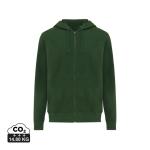 Iqoniq Abisko recycled cotton zip through hoodie,  forest green Forest green | XXS