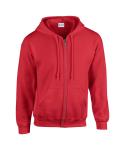 HB Zip Hooded Sweatshirt, rot Rot | L