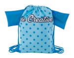 CreaDraw T Kids custom drawstring bag for kids Aztec blue
