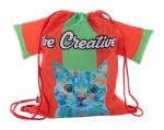 CreaDraw T Kids RPET custom drawstring bag for kids Red