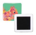 MagBadge Square pin button fridge magnet White