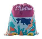 CreaDraw RPET custom drawstring bag White/white