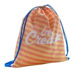 CreaDraw custom drawstring bag Blue/white