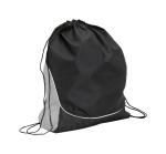 Dual drawstring bag Black/silver