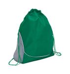 Dual drawstring bag Silver/green