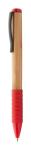 Bripp bamboo ballpoint pen, nature Nature,red