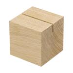 Wooden menu holder "Cube" Nature