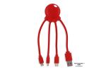 2087 | Xoopar Eco Octopus GRS Charging cable Red