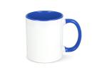 Mug subli Oslo colored inside & handle 300ml Blue/white