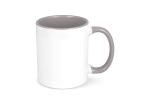 Mug subli Oslo colored inside & handle 300ml White/grey