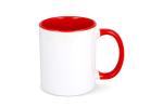 Mug subli Oslo colored inside & handle 300ml White/red