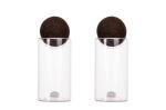 Sagaform Nature salt/pepper jars with cork stoppers 2 pcs. Transparent